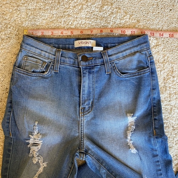 Vibrant High waisted distressed denim jeans size 5 M.I.U - Picture 9 of 11